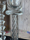 Pair of Unbranded Crystal Candlesticks