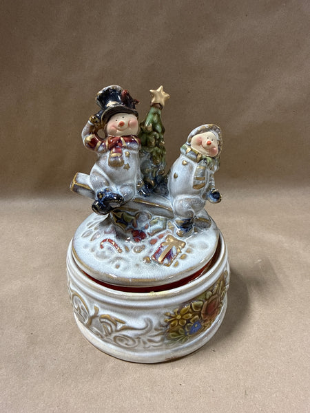 Snowman Spinning Musical Decoration WORKS