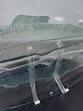 Goran & Warff for Kosta Boda Iridescent Vintage Fish Art Glass Platter
