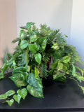 Artificial Greenery Arrangement in Red Ceramic Pot