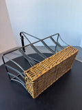Woven Rattan & Braided Metal Basket