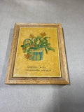 Framed Cactus Art On Tile - Pair