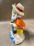 Santa Holding Surfboard