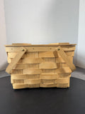 Basketville Woven Wooden Picnic Basket