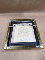 (A) Happy Hands By Vel Miller // Gold Frame Ceramic Tile