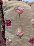 Pair of Floral Throw Pillows with Tassels