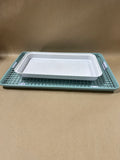 Blue Speckled And White Speckled Baking Dishes