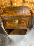 Henredon (not marked) Campaign Style Nightstand with Power Plug