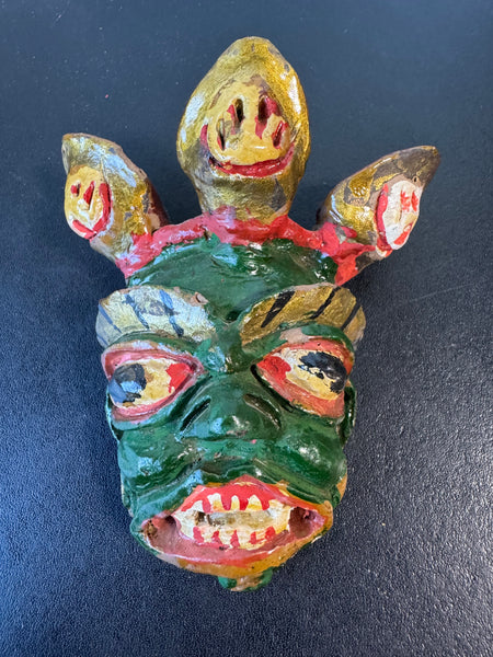 (G) Indonesian Hand Made Clay Garuda Mask