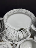 87-Piece Harmony House Platinum Garland Stone China Set
