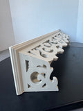 Light Gray Painted Heavyweight Wooden Scroll Wall Shelf