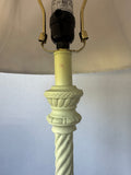 Bohemian Ornate Resin Candlestick Lamp with Floral Shade (WORKS)