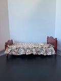 Wooden Doll Bed with 3-Piece Bedding Set