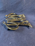 Virginia Metalcrafters Brass Trivet CW10-11 William & Mary Cypher (A) *Read Description*