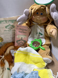 Vintage Cabbage Patch Kids Doll And Accessory Lot - Taffy Leigh