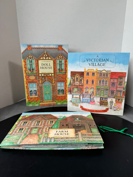 Trio of Maggie Bateson Victorian Playhouse Children’s Pop Up Books