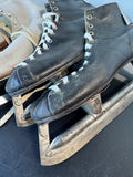 2 Pairs of Black & White Vintage Ice Skates