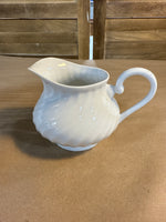 Vista Alegre White Swirl Sugar And Creamer