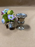 Hand Made English Bone China Flowers With Gorham Sterling Urn Vase *** READ DESCRIPTION ***