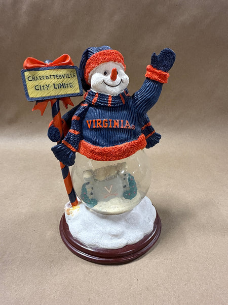 University Of VA Snowman Snow Globe