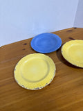 Assorted 3 Piece Blue And Yellow Tommy Bahama Melamine Salad Plates