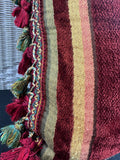 XL Mixed Fabric Rooster Throw Pillow with Tassel Trim