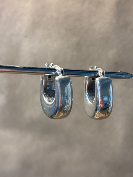 Sterling Hoop Earrings (Hollow)