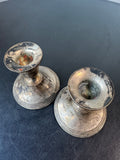 Pair of Unbranded Sterling Silver Weighted Candlesticks