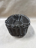 Dark Brown Plastic Woven Bread Basket