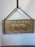 Kirklands Have A Very Beachy Christmas Wooden Hanging Sign