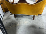 Antique Sofa, Gold Fabric***HEAVY ITEM***READ DETAILS ON PICK UP POLICY***