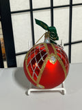 Waterford Vintage Holiday Heirlooms Frosted Glass Ball Ornament Y