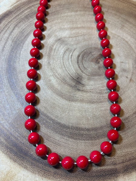Red Beaded Necklace