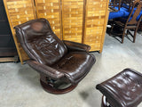 Ekornes Stressless Brown Chair with Ottoman (B) ***Read Description***