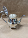 (B) Silver Plate Footed Tea Kettle
