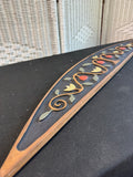Signed Hand Carved & Painted Chicken Creek Folk Style Over the Door Wooden Sign