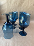 Blue Wine Goblets - Set Of 6