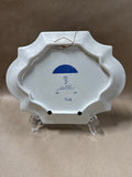 Royal Delft De Porcelyne Fles Plaque Hand Painted - Birds & Floral