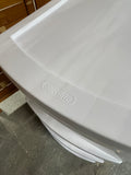 Sterilite White Plastic Drawers with Optional Casters