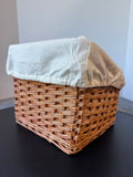 Woven Wicker Organizing Basket with Liner
