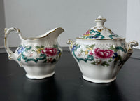 (B) Royal Doulton England The Majesty Collection Floradora Creamer & Sugar Bowl