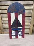 Wooden Liberty Boat Works Wall Decor