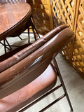 Samsonite Round Folding Card Table with 4 Folding Chairs