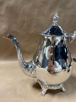 (B) Silver Plate Footed Tea Kettle