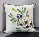 Pottery Barn Olive Branch Reversible Throw Pillow