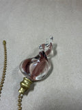 Clear And Purple Glass Ceiling Fan Pull Chain