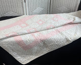 Pink Patchwork & Floral Reversible Crib Quilt