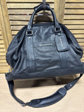 Black Leather Camaro Duffle Bag