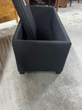 Target Corp. Black Upholstered Storage Ottoman
