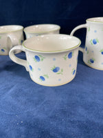 Mikasa Intaglio Cups and Cream Pitcher, 8 piece Set